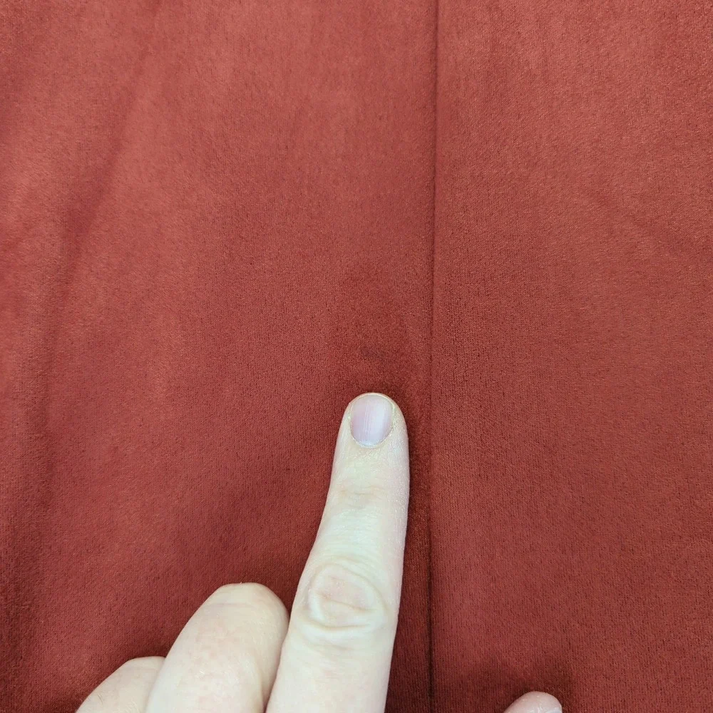 BAGATELLE Women's Rust Red Faux‎ Suede Zip Front Jacket XL Casual - Picture 7 of 10